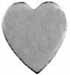 Inlay, Tiny Heart, 
.41" by .45", nickel silver 0.040" thick